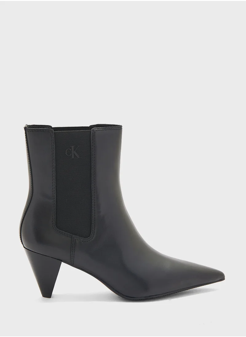 Calvin Klein Jeans 55 MM CONE HEEL BOOT MG LTH