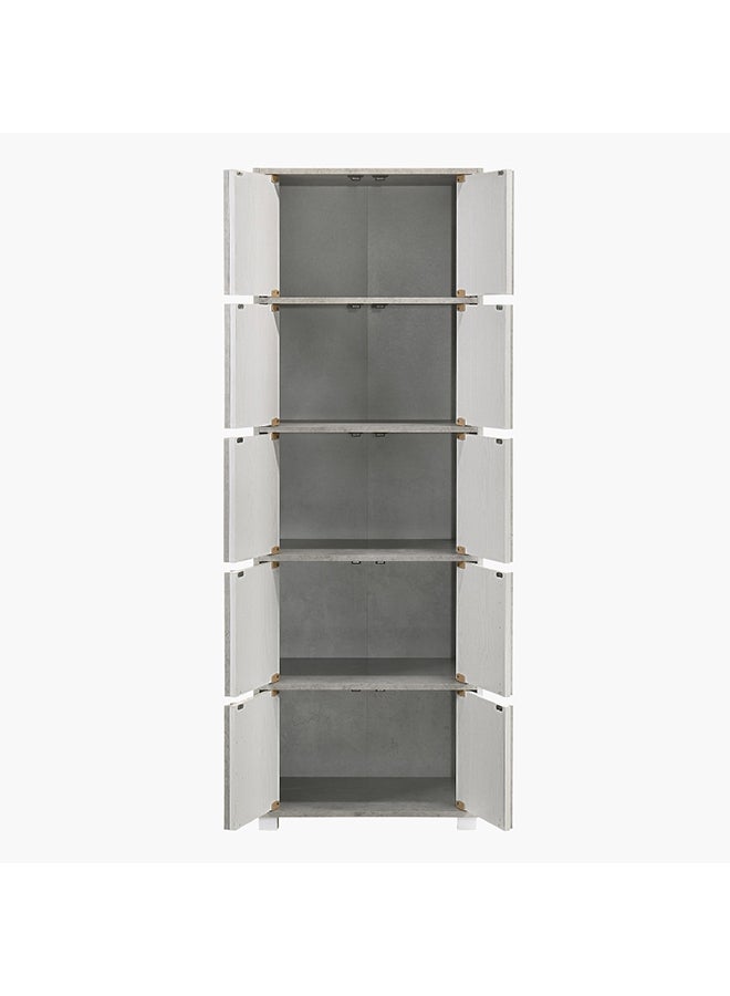 Home Box Home Box Alford Aspen 10-Door Enginereing Wood Multipurpose Storage Unit Grey 60 x 175.5 x 39.4 cm - Image 4