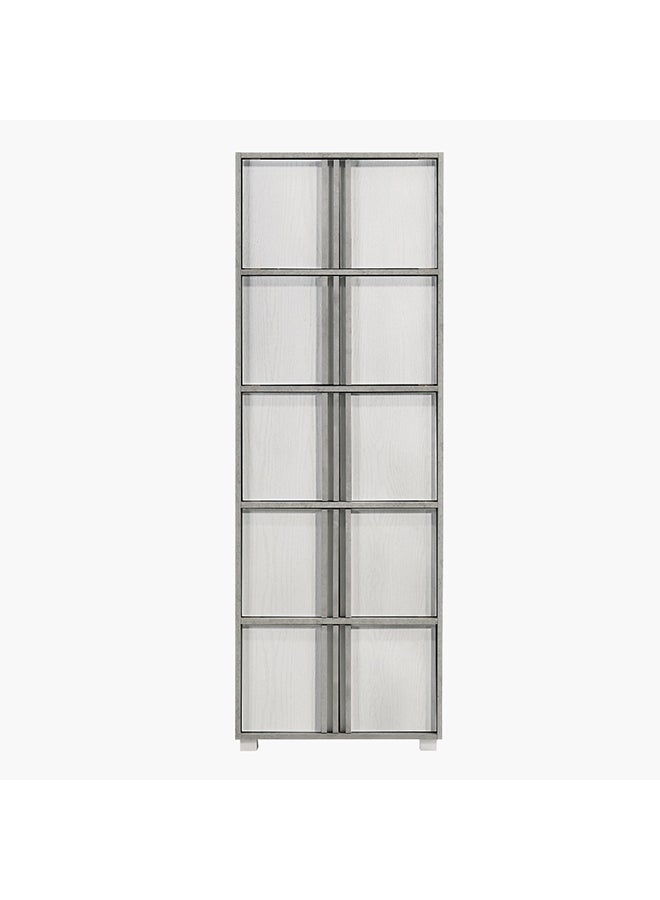 Home Box Home Box Alford Aspen 10-Door Enginereing Wood Multipurpose Storage Unit Grey 60 x 175.5 x 39.4 cm - Image 3