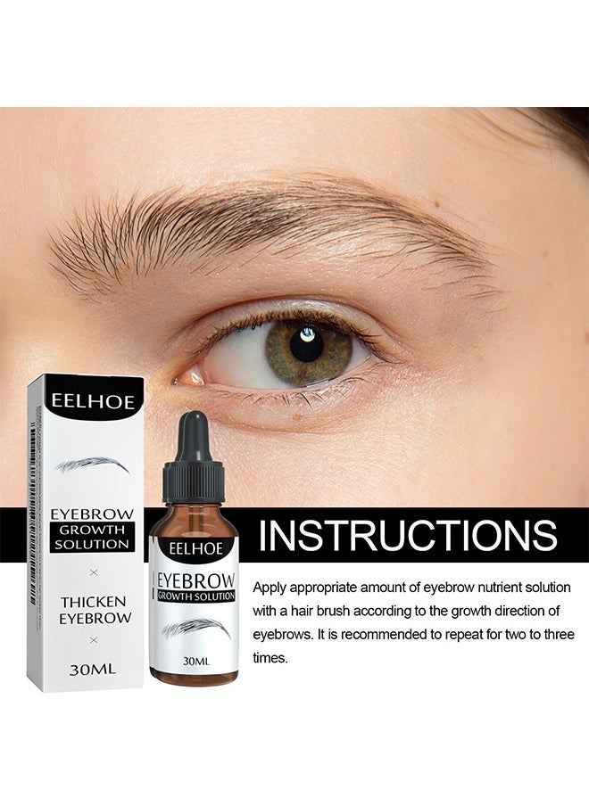 EELHOE - Eyebrow Growth Solution,Thick Curly and Slender Eyebrow Care Solution 30ml, Natural Growth - Image 1
