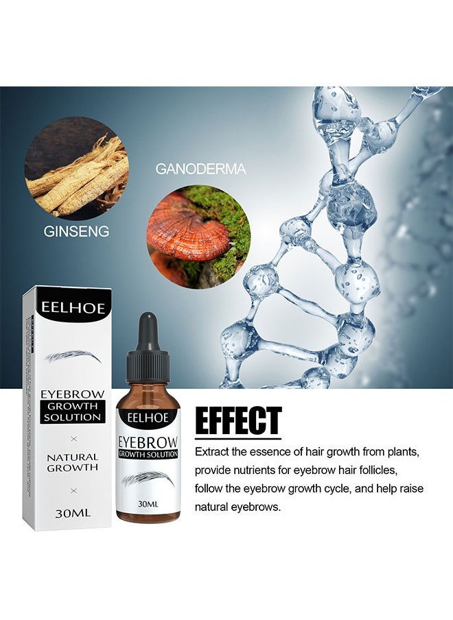 EELHOE - Eyebrow Growth Solution,Thick Curly and Slender Eyebrow Care Solution 30ml, Natural Growth - Image 1