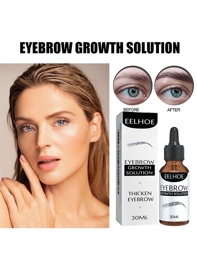 EELHOE - Eyebrow Growth Solution,Thick Curly and Slender Eyebrow Care Solution 30ml, Natural Growth - Image 1