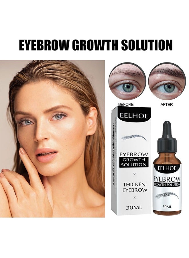 EELHOE Eyebrow Growth Solution,Thick Curly and Slender Eyebrow Care Solution 30ml, Natural Growth - Image 1
