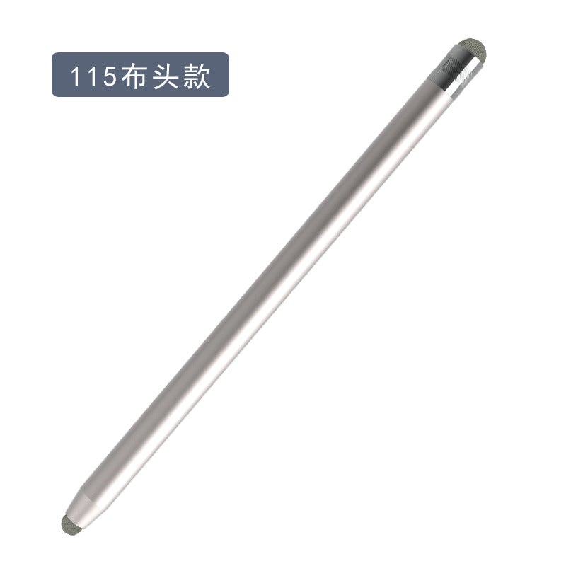 Dual Rubber Tip Stylus Pen for Apple Huawei iPad 115 silver cloth head 