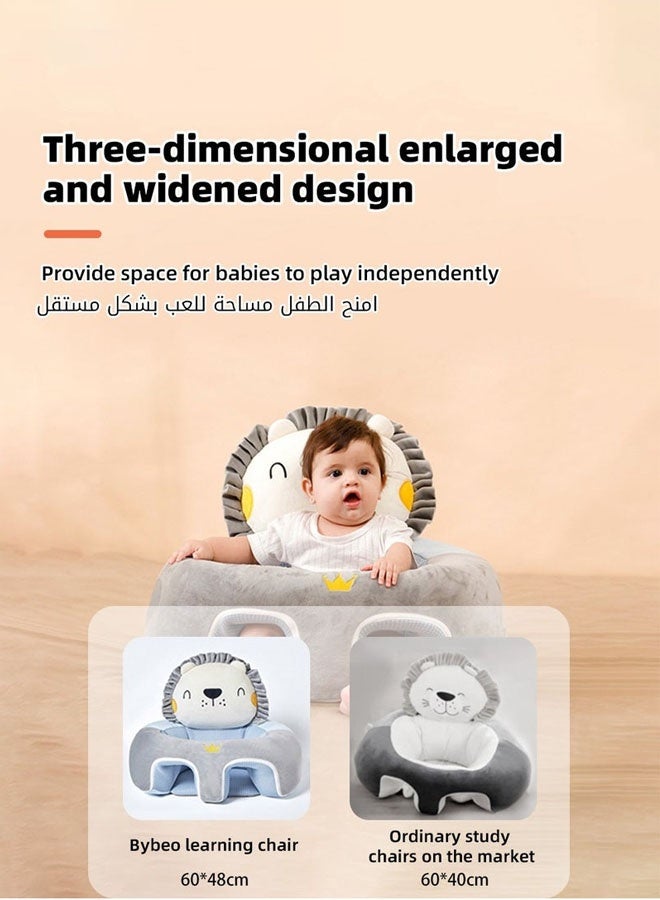 Bukela Baby Sitting Support Seat Sofa, Infant Learning Chair Head Protect - Breathable Crystal Fabric, Feather Cotton Filling, Perfect Toddler Gift to Learn to Sit - Image 2