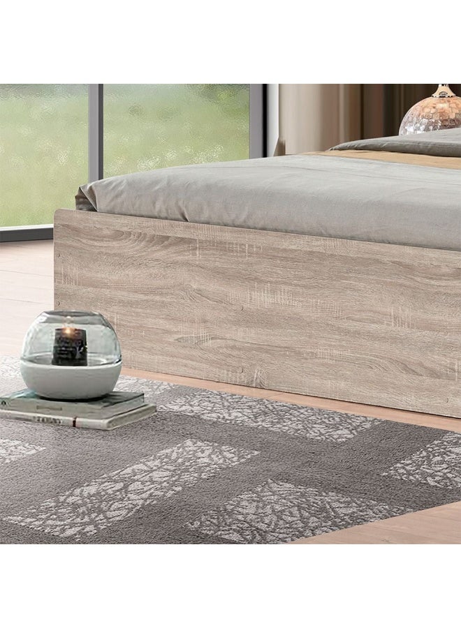 DANUBE HOME سرير سوبر كينغ 200x200 - إطار سرير خشبي فاخر مع مسند رأس لغرفة النوم الرئيسية - سرير سوبر كينغ حديث للراحة والأناقة وديكور المنزل - بلوط سونوما الفرنسي - Image 4