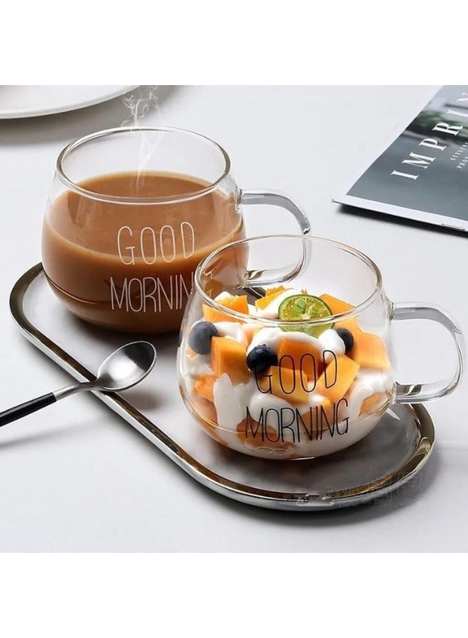 Happy Home 2 cups of Good Morning Coffee For Hot And Cold Drinks 350Ml  - Image 1