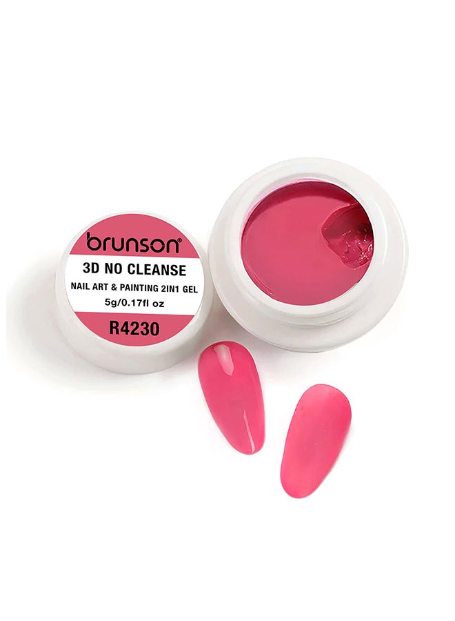 brunson Gel Paint 5g French Ombre nail art Soak off UV LED Gel Polish for Manicure Pedicure Long Lasting 3D No Cleanse Nail Art 2in1 Gel Creamy Painting Gel for 3d sculpture Good Self Leveling Rich Pigment