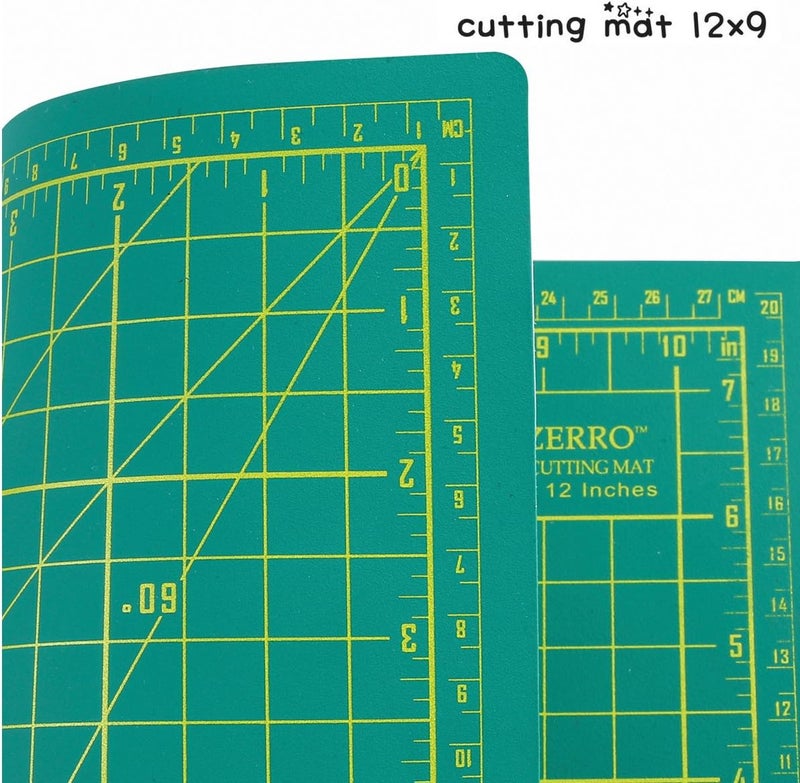 ZERRO Cutting Mat, Self Healing Rotary Cutting Mat 12" x 9" Professional Double-Sided Thick Non-Slip Mat for Quilting Sewing Crafts Art Projects (A4) - Image 3