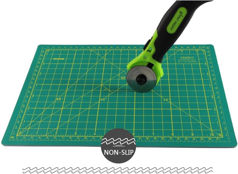 ZERRO Cutting Mat, Self Healing Rotary Cutting Mat 12" x 9" Professional Double-Sided Thick Non-Slip Mat for Quilting Sewing Crafts Art Projects (A4) - Image 2