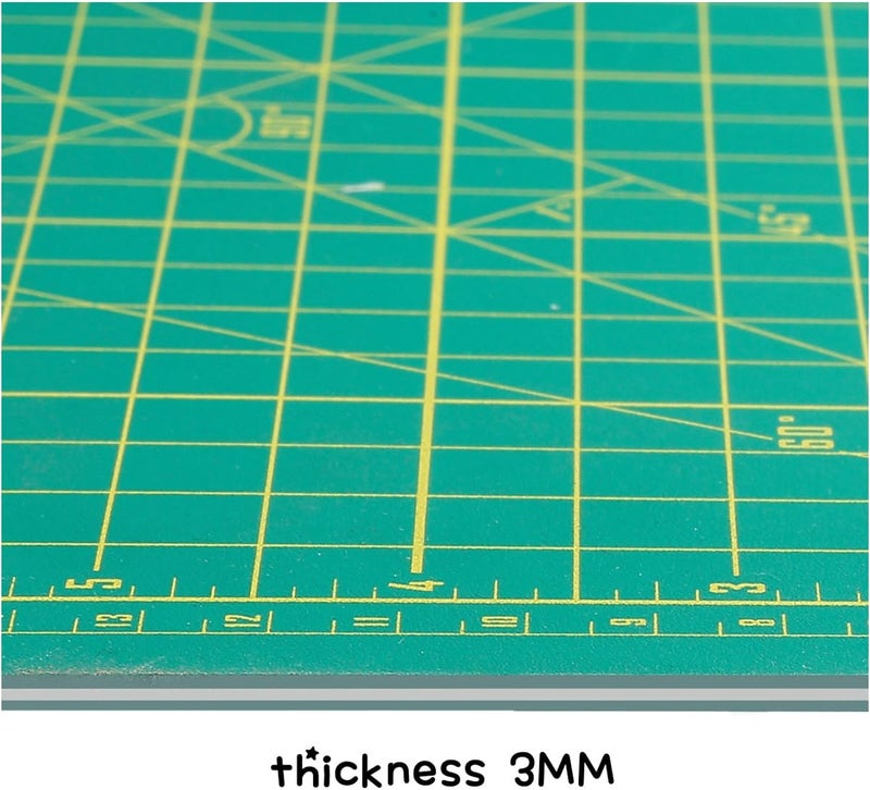 ZERRO Cutting Mat, Self Healing Rotary Cutting Mat 12" x 9" Professional Double-Sided Thick Non-Slip Mat for Quilting Sewing Crafts Art Projects (A4) - Image 5