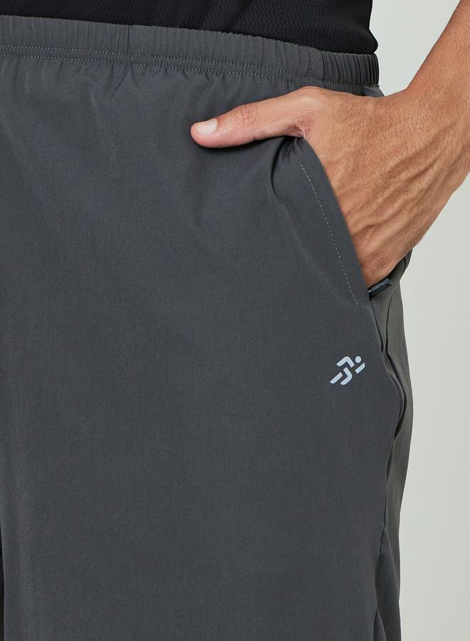 Styli Active Men Panelled Nylon Training Shorts with Zip Pocket - Image 3