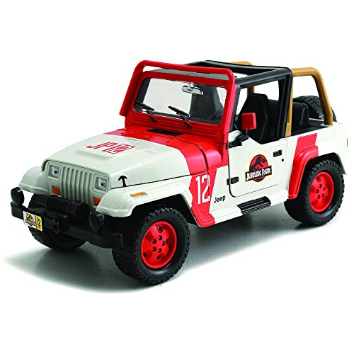 Jada Jurassic World 124 1992 Jeep Wrangler Jurassic World DieCast Car Toys for Kids and Adults - Image 1