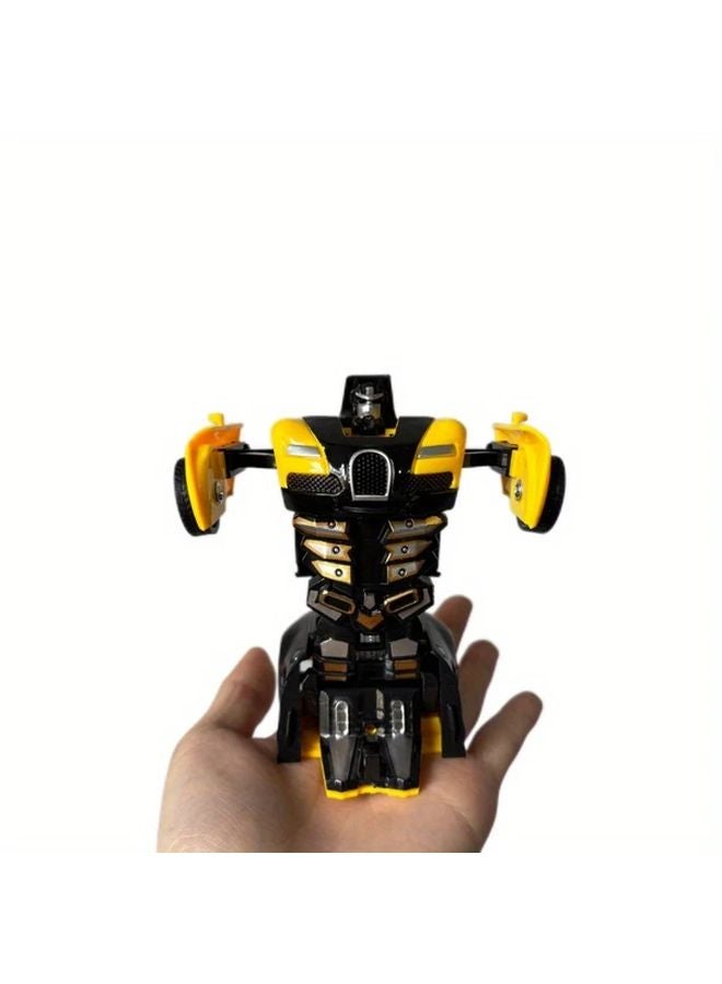 Blue Transforming Mecha Robot Car Toy with Dynamic Rolling Action Opening Hood Doors - Image 5