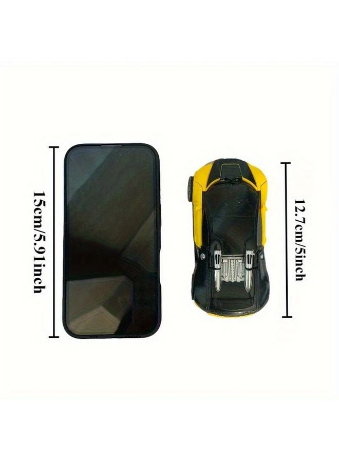 Blue Transforming Mecha Robot Car Toy with Dynamic Rolling Action Opening Hood Doors - Image 4