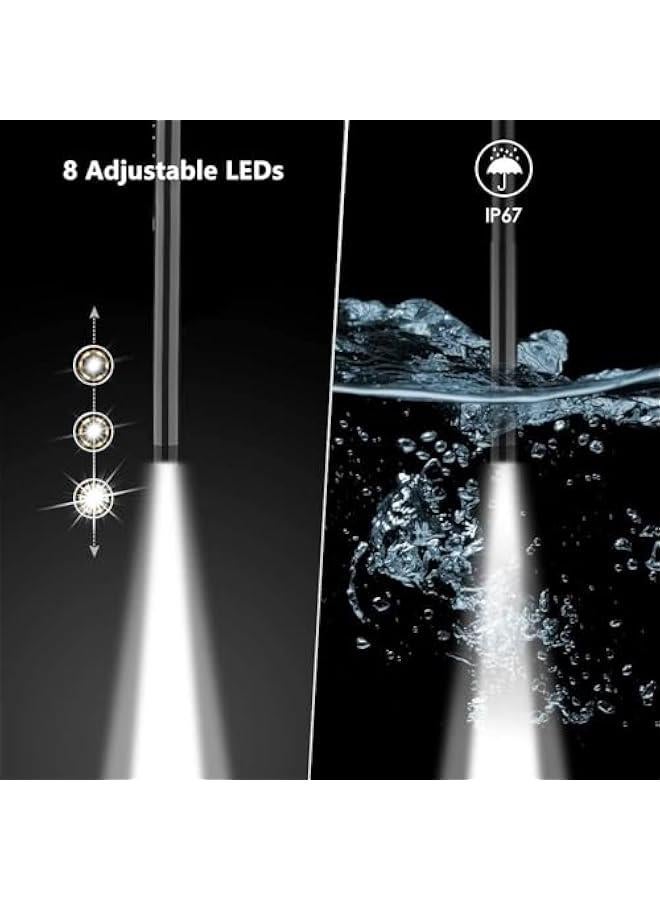 هوكور كاميرا Endoscope محدثة بطول 16.5 قدم / 5 متر مع أضواء وشاشة LCD، كاميرا بصرية احترافية 1080P HD بشاشة LCD 4.3 بوصة، كاميرا ثعبانية مقاومة للماء IP67، مع 6 أضواء LED ساطعة. - Image 4