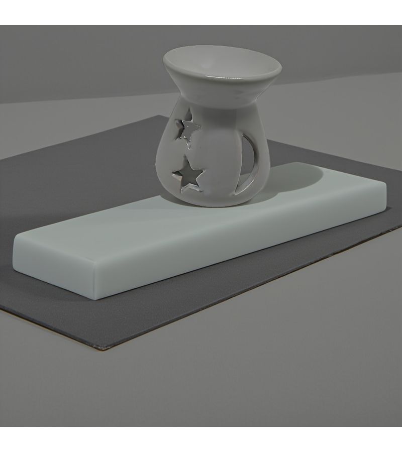 Two Stars White Ceramic Oil Burner Home Decor Ornament Festival Gift - Image 2