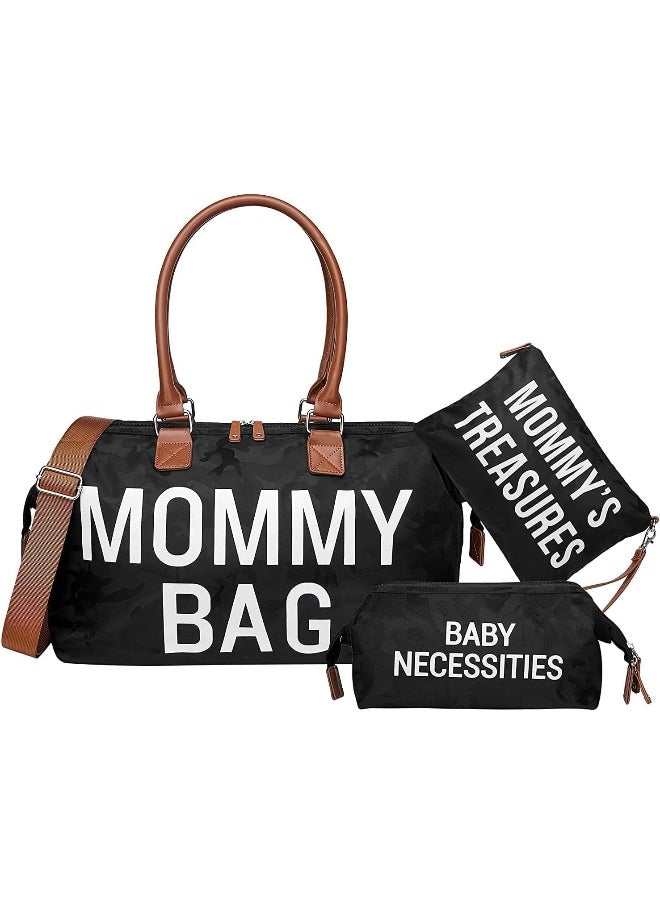 Skade Skade Upgraded Version Mommy Bag For Hospital, X-Large Capacity Waterproof Diaper Bag Tote For Mom Travel, Hospital Bag For Labor And Delivery With 2 Pouches, Straps (Black)  - Image 1