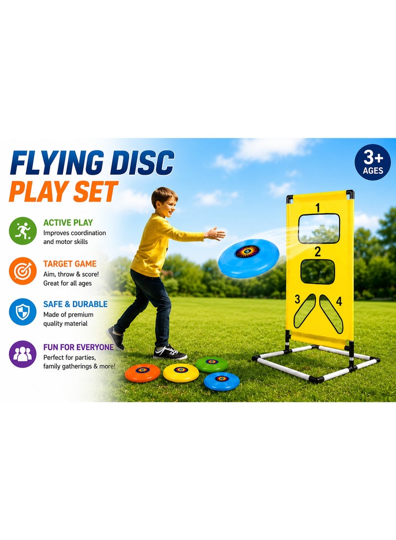 GOLD MANTIS Flying Disc Toss Game Set for Kids & Family – Outdoor Target Throwing Play Set with Stand, Flying Discs & Scoring Board for Backyard Beach Garden Fun - Image 1