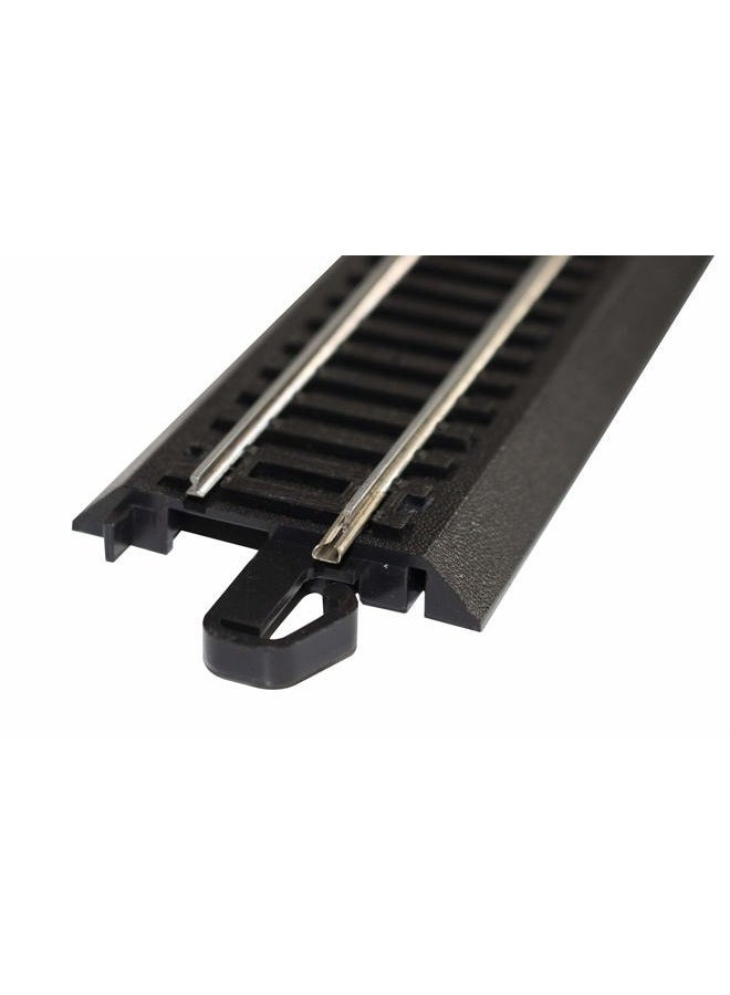 Bachmann Trains - Snap-Fit E-Z TRACK 18” RADIUS CURVED TERMINAL RERAILER w/WIRE (1/card) - STEEL ALLOY Rail With Black Roadbed - HO Scale - Image 3