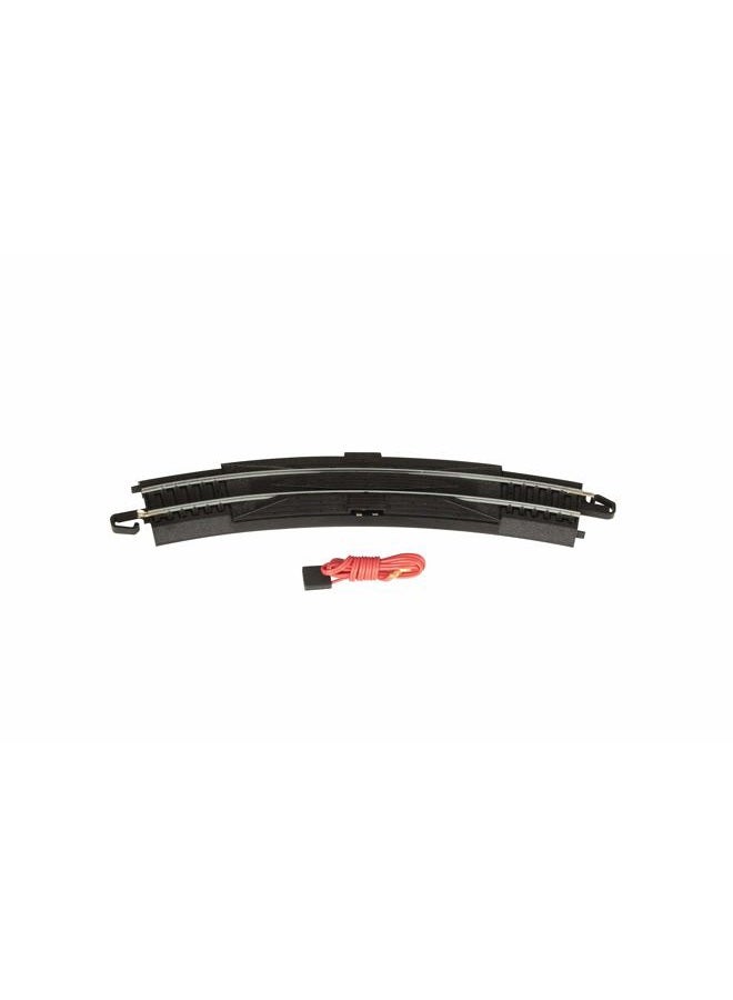 Bachmann Trains - Snap-Fit E-Z TRACK 18” RADIUS CURVED TERMINAL RERAILER w/WIRE (1/card) - STEEL ALLOY Rail With Black Roadbed - HO Scale - Image 2