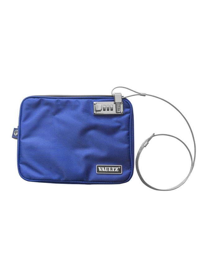 فولتز حقيبة نقود مع قفل وحقيبة قفل مقاومة للماء مع حبل للنقود وبنك الشاطئ أو السفر، مقاس 7.5 × 9 بوصات أزرق متوسط - Image 1
