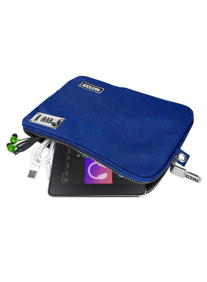 فولتز حقيبة نقود مع قفل وحقيبة قفل مقاومة للماء مع حبل للنقود وبنك الشاطئ أو السفر، مقاس 7.5 × 9 بوصات أزرق متوسط - Image 3