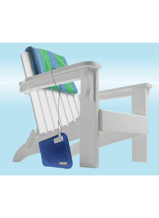 فولتز حقيبة نقود مع قفل وحقيبة قفل مقاومة للماء مع حبل للنقود وبنك الشاطئ أو السفر، مقاس 7.5 × 9 بوصات أزرق متوسط - Image 4