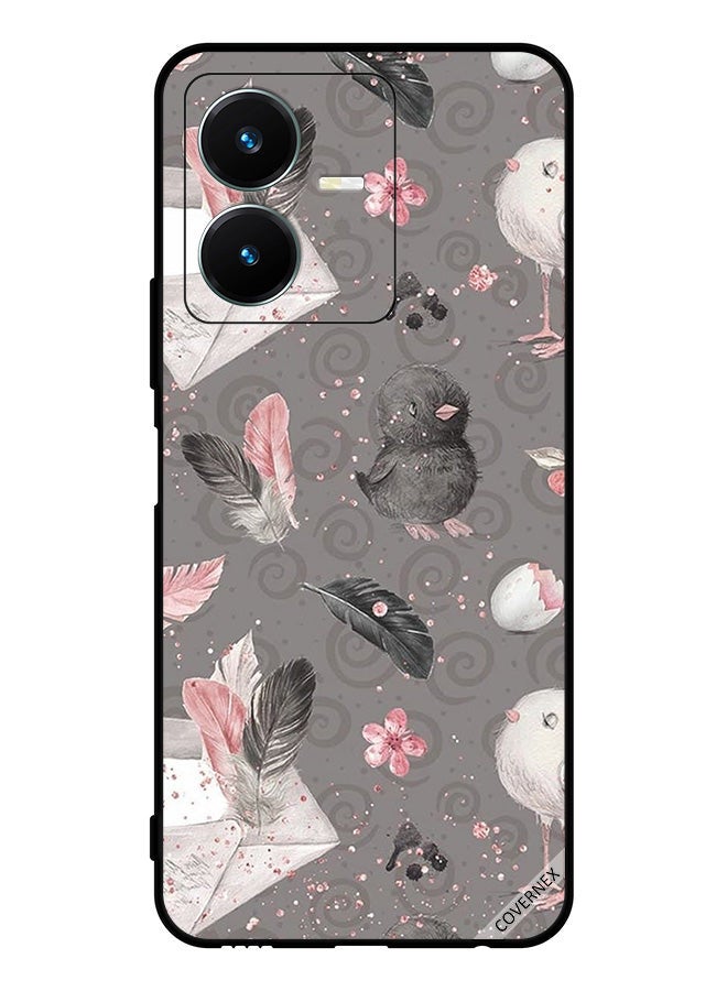 Covernex Protective Case Cover For Vivo Y22s Feathers & Chicks - Image 1
