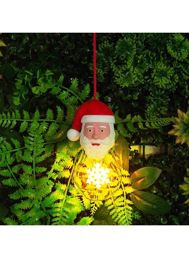 CCOVERY Potable Battery Powered Rechargeable Cordless LED Star-Shaped Vintage Light Bulb Dimmable 1W with Removable Silicone Santa Claus - Image 3