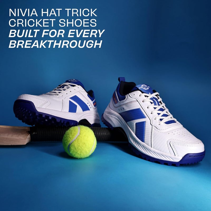 Nivia Hattrick Lightweight Cricket Shoes for Men - PU & Mesh Upper with Rubber Sole for HighGrip and Shock Absorption - Image 2