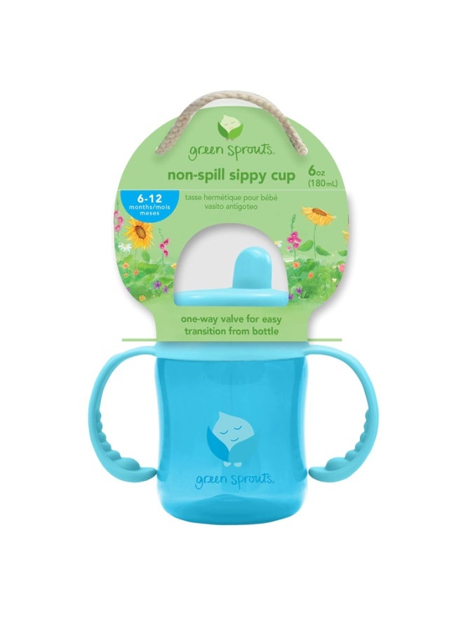 green sprouts Non-spill Sippy Cup | One-way valve for easy transition from bottle | Prevents leaks & encourages sucking, Firm spout made from safer plastic, Dishwasher safe - Image 1