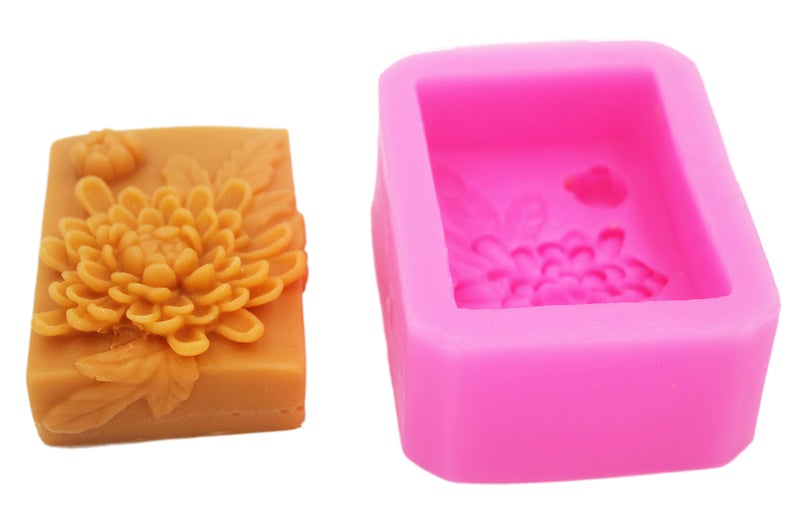 Longzang 2.9" Chrysanthemum 50304 Craft Art Silicone Soap Mold Craft Molds DIY (S178) - Image 5