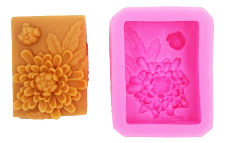 Longzang 2.9" Chrysanthemum 50304 Craft Art Silicone Soap Mold Craft Molds DIY (S178) - Image 4