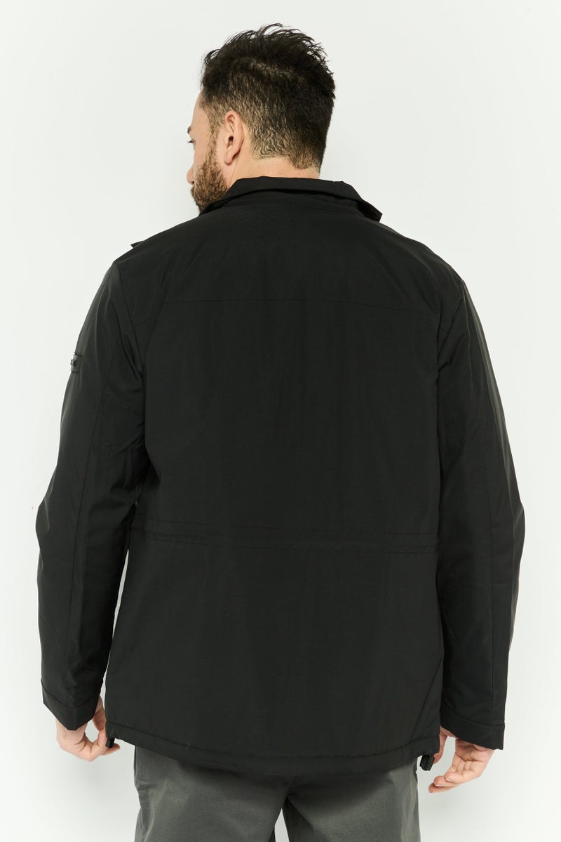 Michael Kors Men Brand Logo Parka Jackets, Black - Image 4