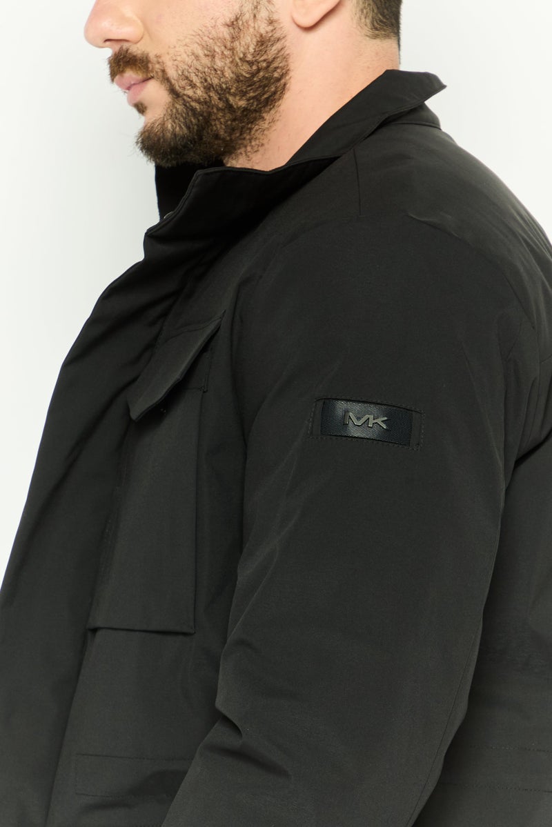 Michael Kors Men Brand Logo Parka Jackets, Black - Image 3