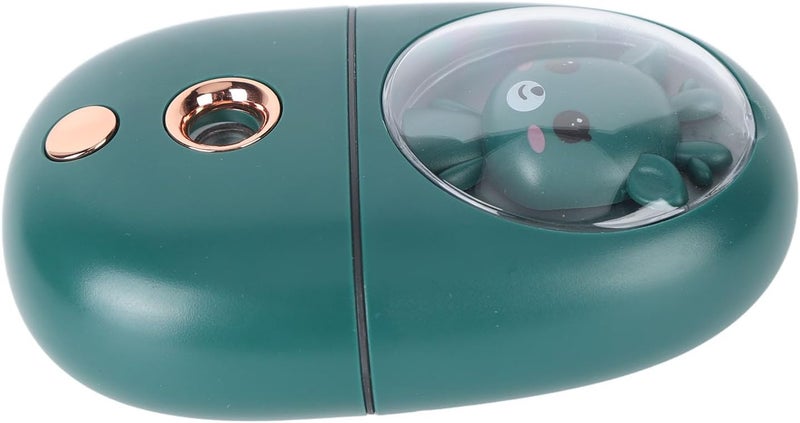JTLB Cute Animal Facial Mist Sprayer, USB Rechargeable Mini Humidifier with Ultrasonic Vibration and Internal Cleaning System, for Face Eyes and Travel (Green) - Image 4