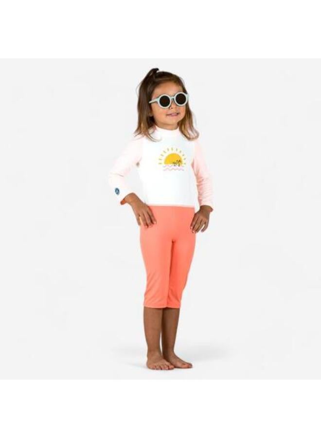 NABAIJI Baby / Kids' Swimming Long Sleeve UV-Protection Suit - Pink Print - Image 1