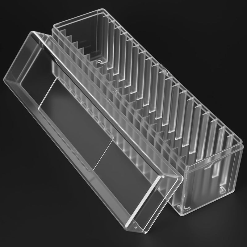 A.I.FORCE Plastic Coin Slab Storage Box – 20-Slot Coin Holder Organizer Case Fits for PCGS NGC PMG PCCB Slabs, Secure Coin Collection Box for Collectors, Home, Office, Bank Use (Box Only, Clear) - Image 1