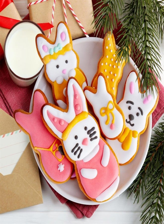 BOBIPRO Easter Bunny Cookie Cutter Set, 5 Pieces Easter Bunny Rabbite Cookie Cutter Set for Kids,Stainless Steel Easter Cookie Biscuit Cutter Shapes Holiday Themed Party Supplies - Image 4