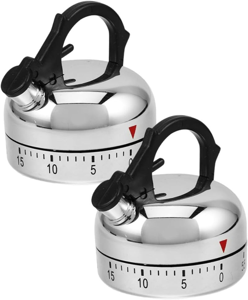 2pcs Mechanical Cooking Timer Manual Countdown Loud Timer Portable 60 Minute for Cooking and Baking - Image 1