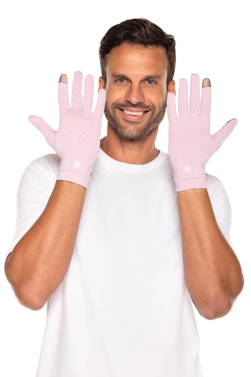 Coolibar Full Finger UV Sun Gloves - UPF 50+ Sun Protection - Gannett in Dusty Mauve - Image 4
