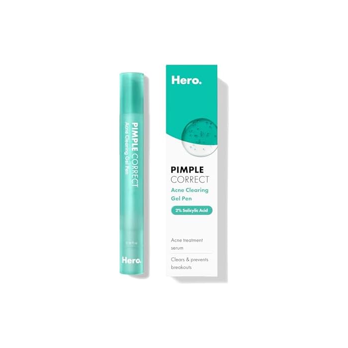 Hero Cosmetics Pimple Correct Acne Clearing Gel Pen - Maximum Strength 2% Salicylic Acid, Derm-Tested Formula for Current and Future Zits (1 Count)