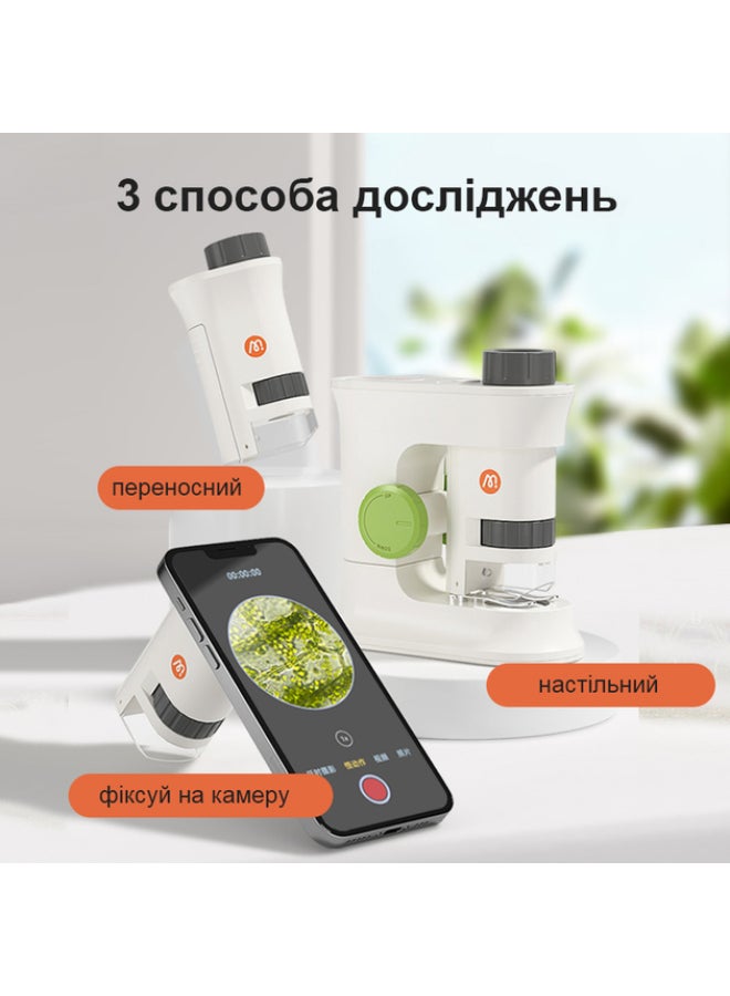 MiDeer مجموعة المجهر الأولى للأطفال | مجموعة العلوم للمبتدئين مع تكبير 160x، شرائح وإكسسوارات | لعبة STEM تعليمية مع ضوء LED | مجهر محمول للاستكشاف والاكتشاف - Image 5