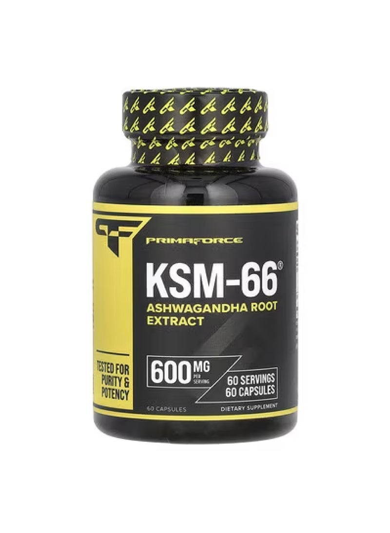 Primaforce KSM-66, Ashwagandha Root Extract, 600 mg, 60 Capsules