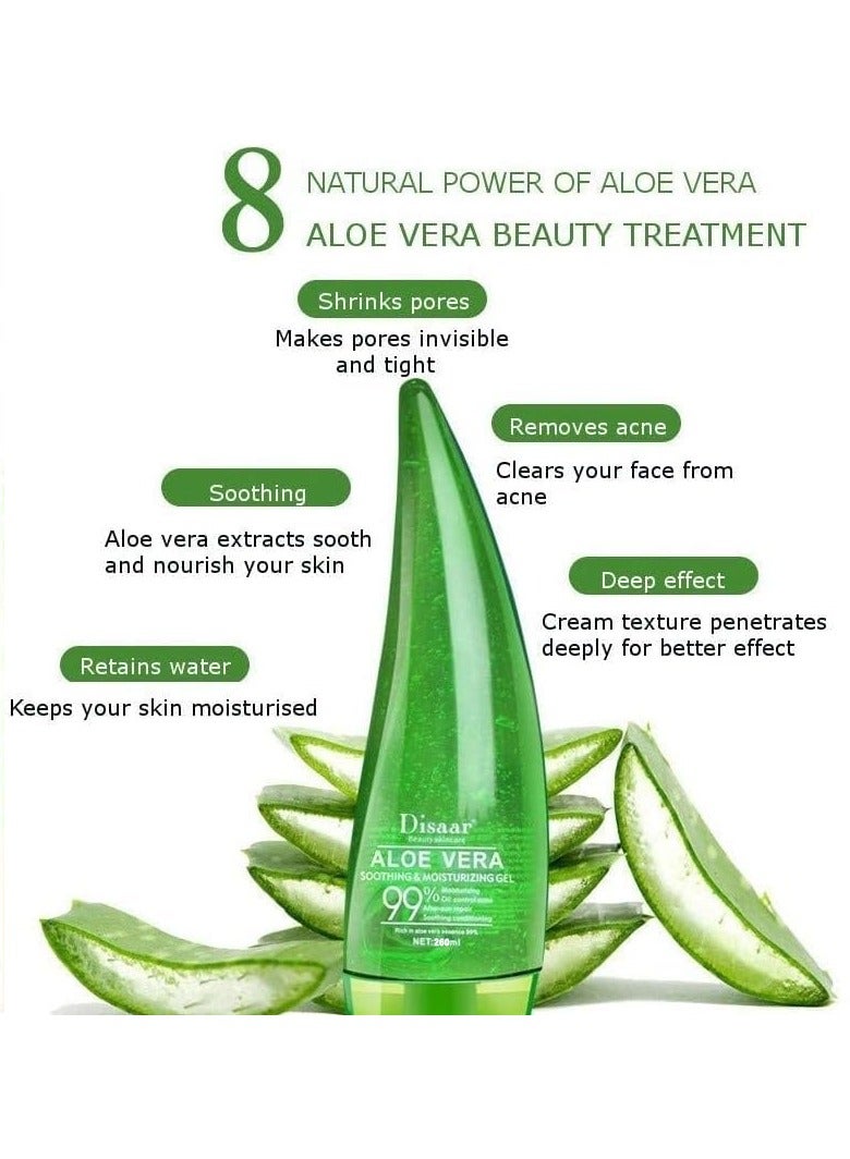 Disaar كريم جل مرطب مهدئ من ديزار بيوتي بالصبار 99% سائل عالي الترطيب 260 مل - Image 2