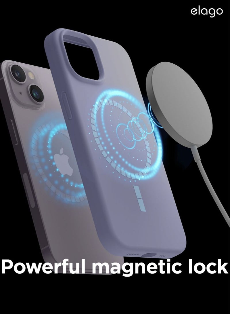 Elago Silicone Shockproof iPhone 14 Plus Case Cover with MagSafe - Purple - Image 3