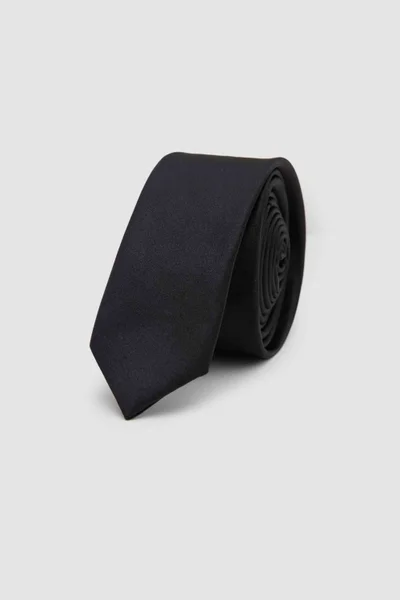 D'S DAMAT D'S Groom Black Plain 4 cm Tie