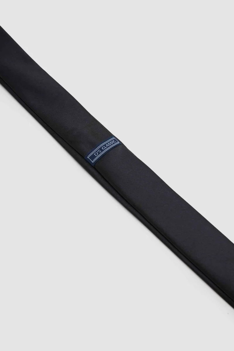D'S DAMAT D'S Groom Black Plain 4 cm Tie