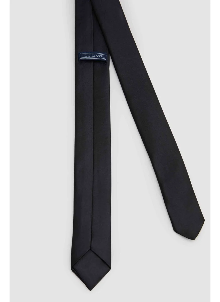 D'S DAMAT D'S Groom Black Plain 4 cm Tie